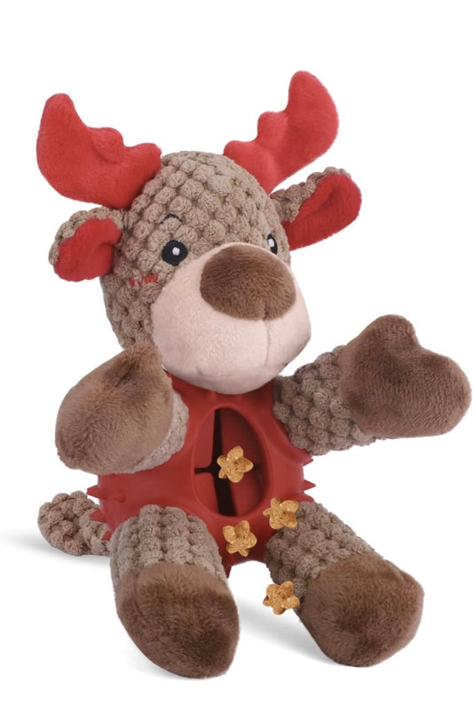 Xmas dog toy Santa Claus reindeer