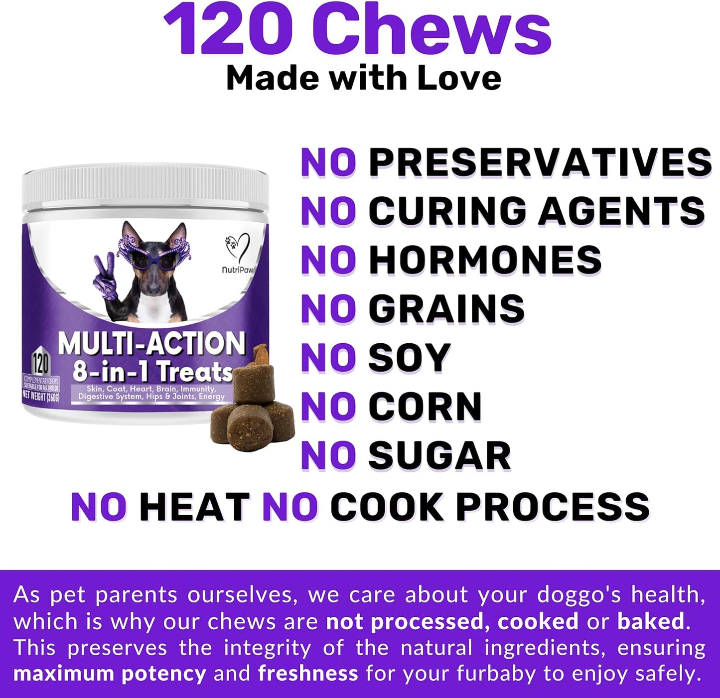 NutriPaw 8-in-1 Multi-Vitamin Treats For Dogs