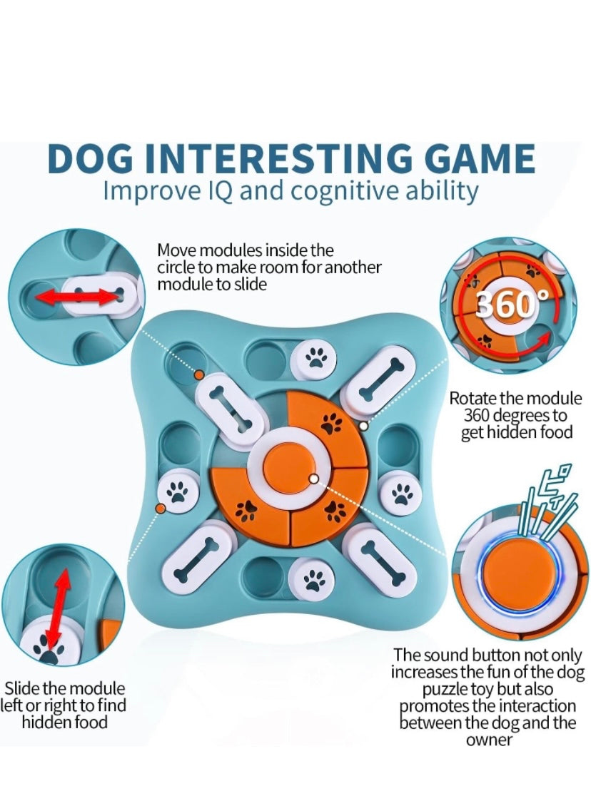 Interactive dog puzzle feeder enrichment toy