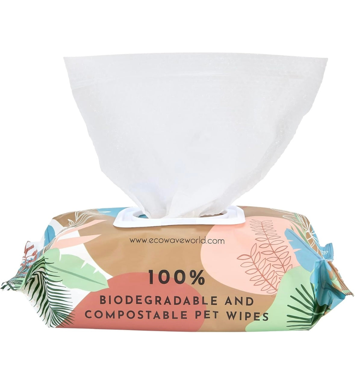 Eco Wave Pet Wipes, 100% Biodegradable and Compostable Dog  Wipes with Aloe Vera,