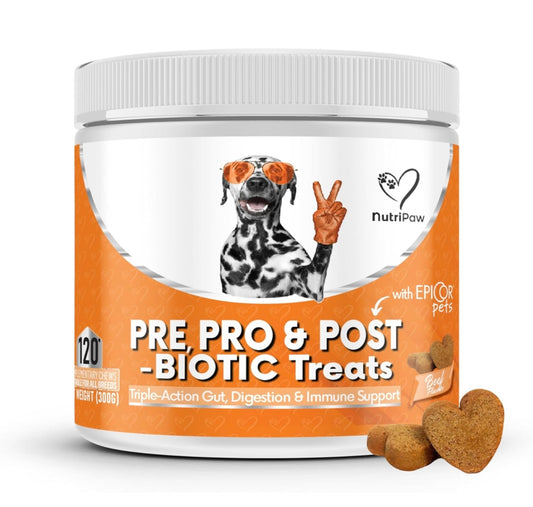 NutriPaw Pre, Pro & Postbiotic Digestive Treats For Dogs