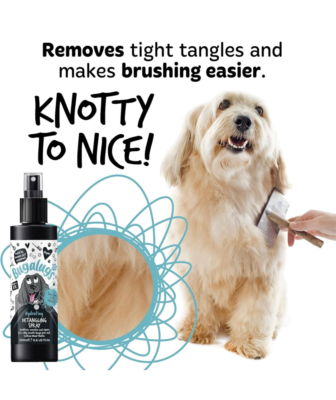 Detangling dog spray | Dog conditioning shampoo spray