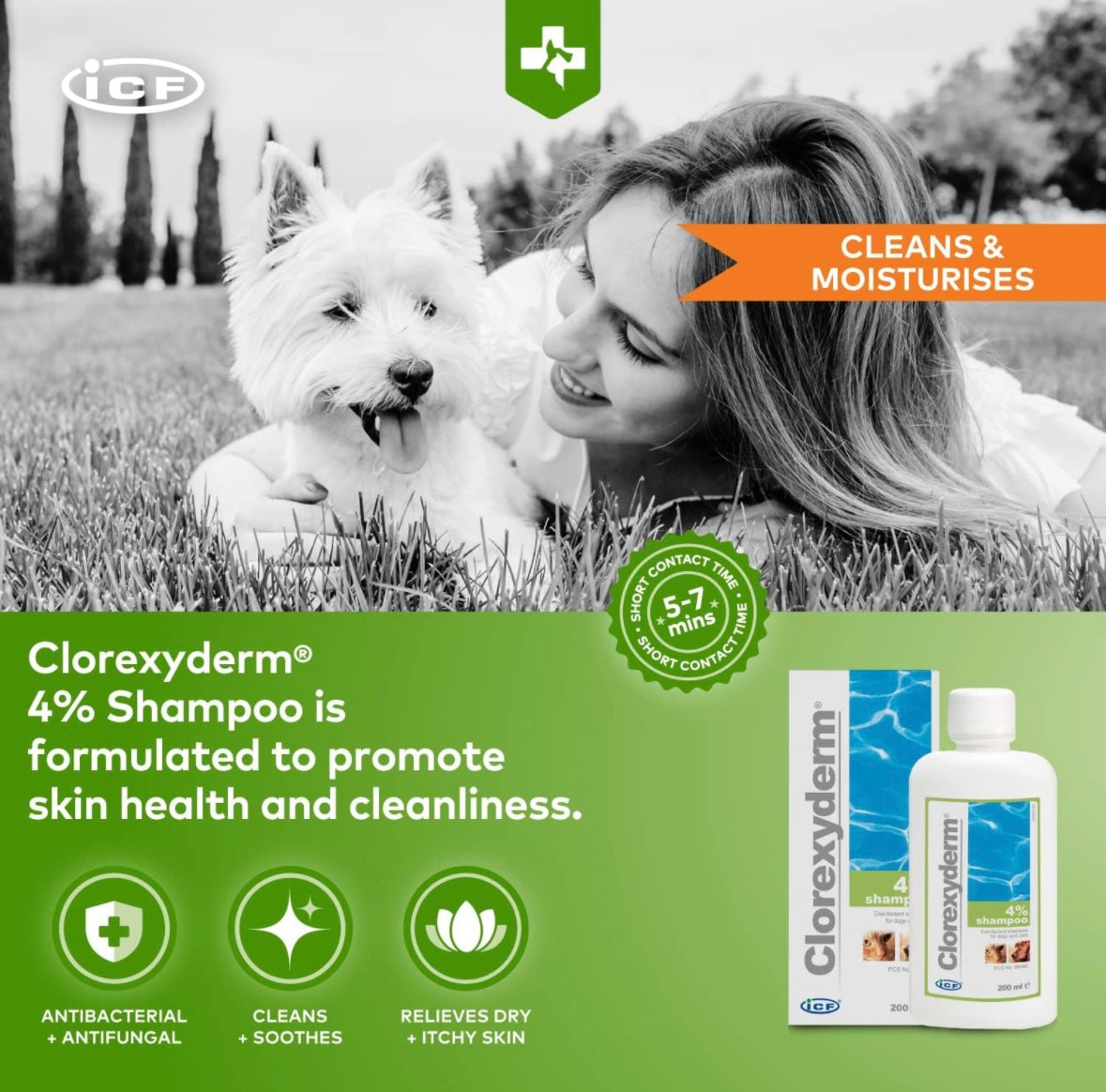 Clorexyderm Dog Shampoo For Itchy Skin Relief