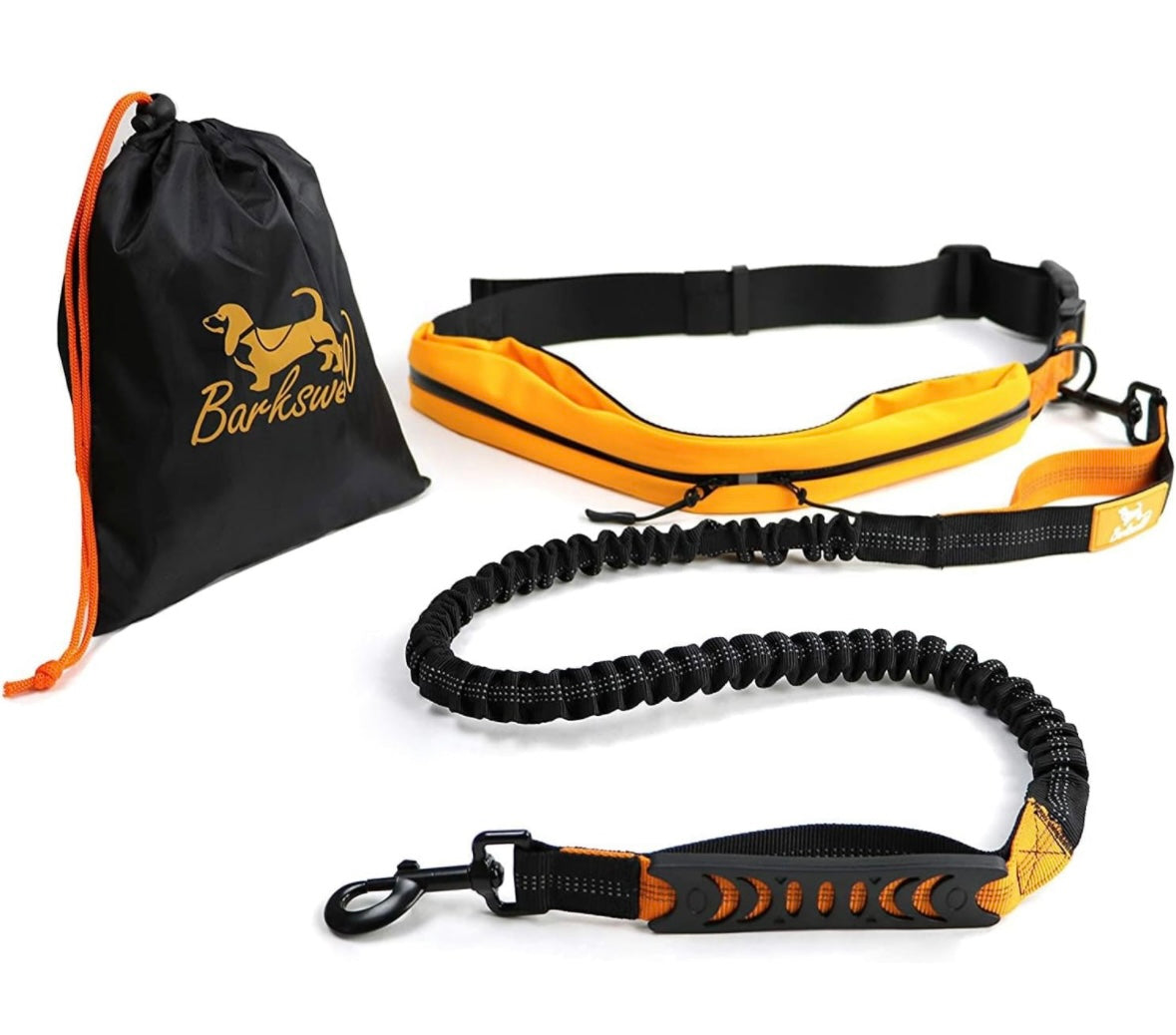 Hands free dog lead with Waist Belt - running dog lead