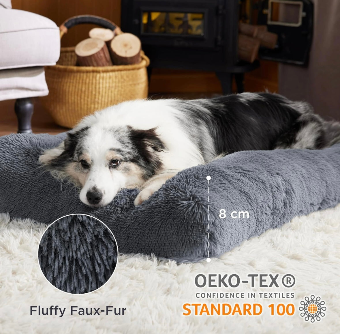 Super soft dog bed to aid anxiety