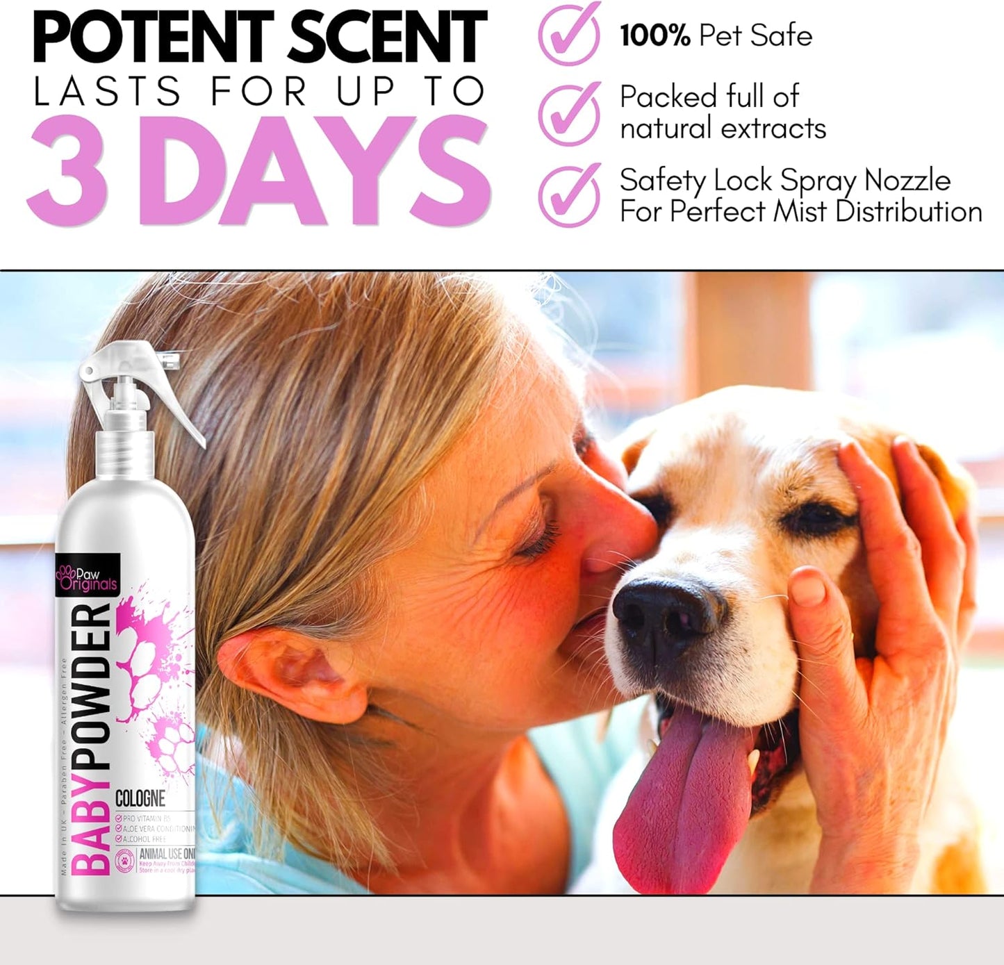 Perfume spray for dogs - The ultimate perfume that also soothes the coat and skin
