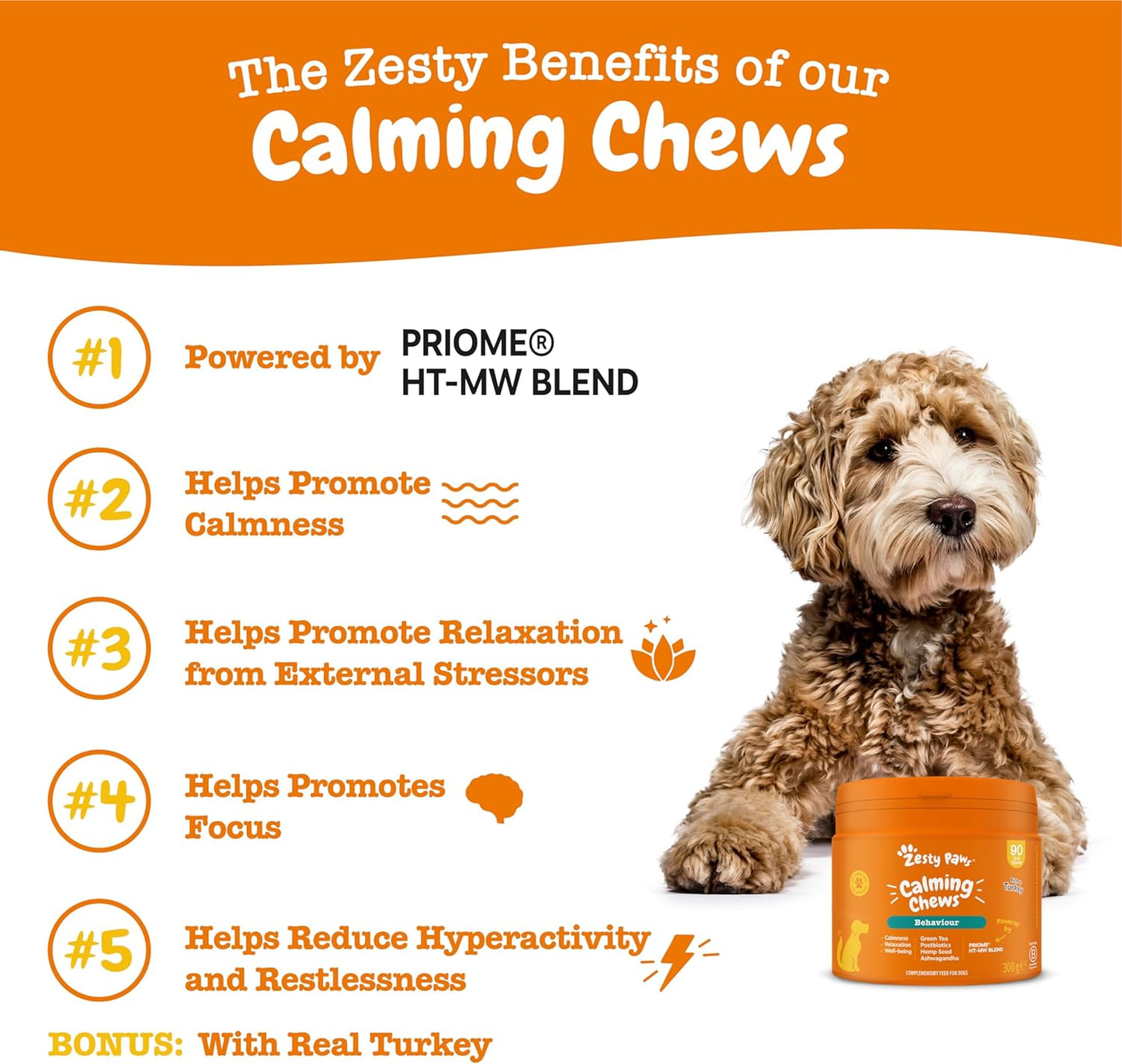 Zesty Paws Calming Chews for Dogs