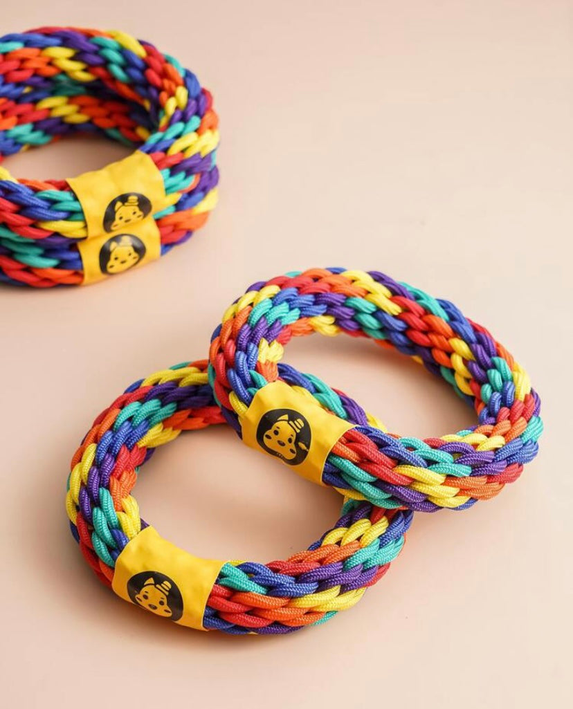 Dog rope toy rope ring
