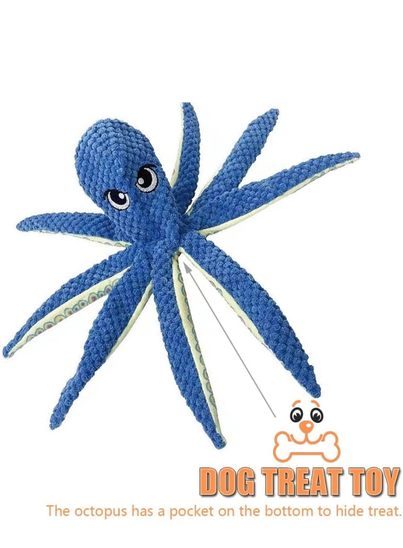 Squeaky Octopus Dog Toy Plush