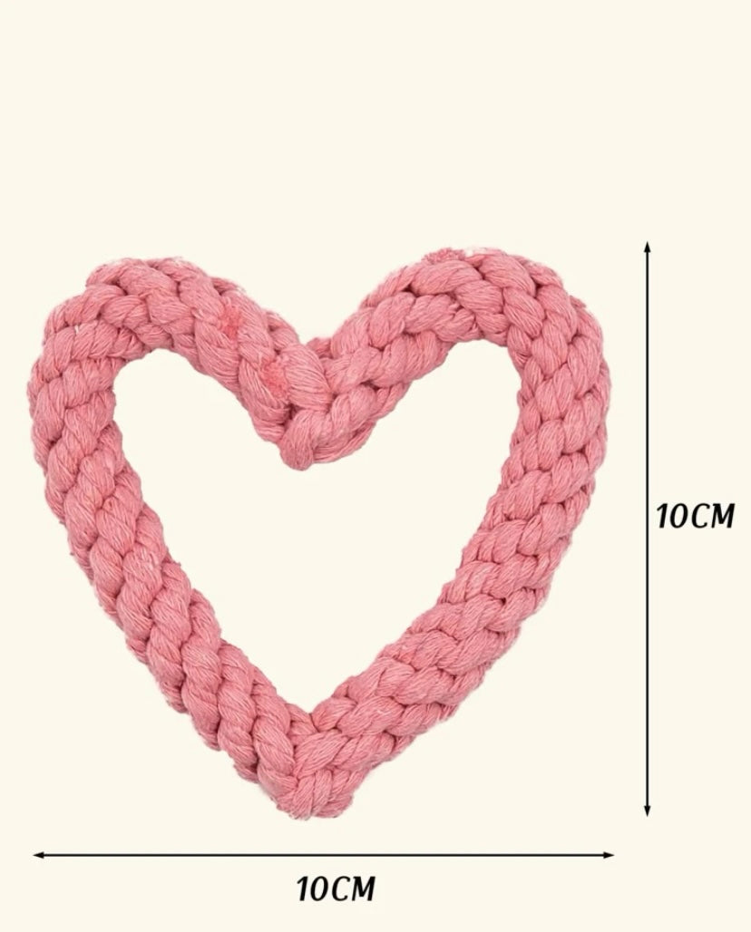 Heart Rope dog toy