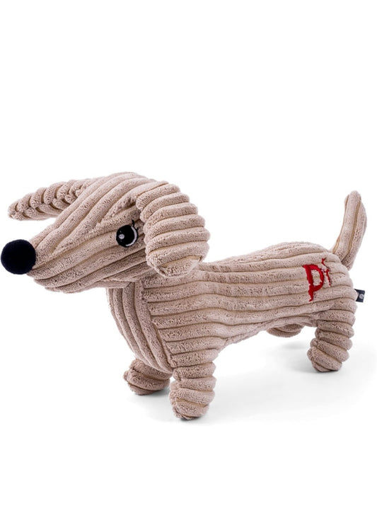 Plush cord dog toy