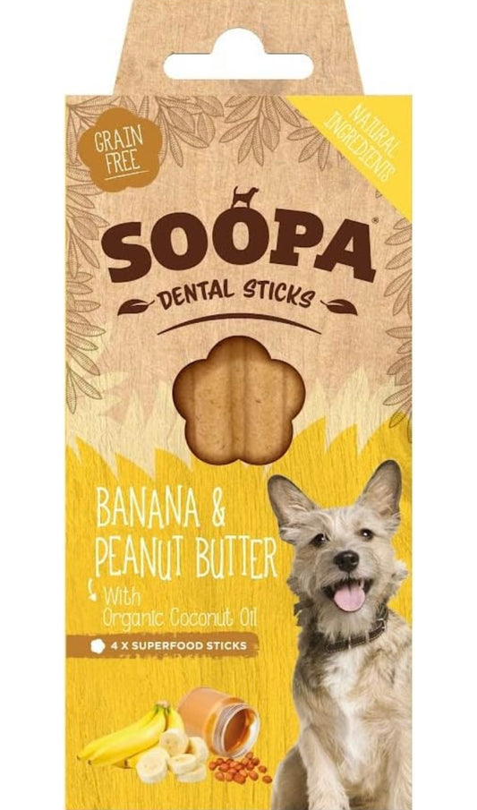 Dental dog treats Grain Free Banana and Peanut Butter