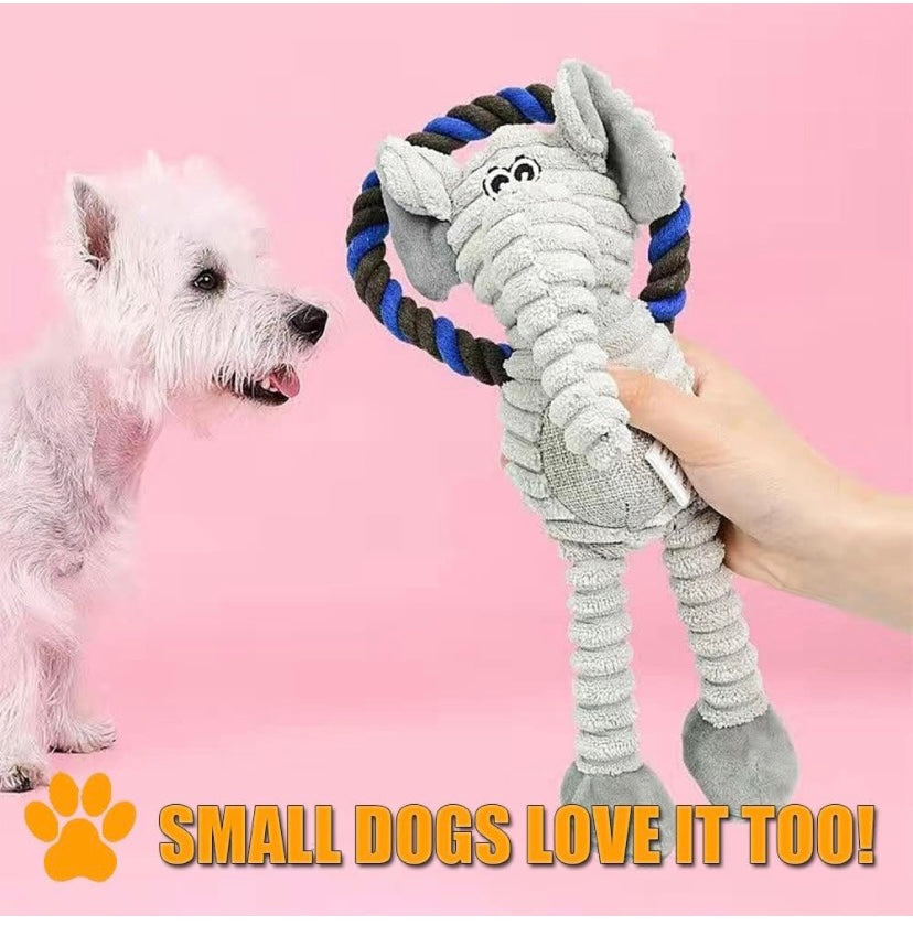 Squeaky Dog Toy Elephant Plush