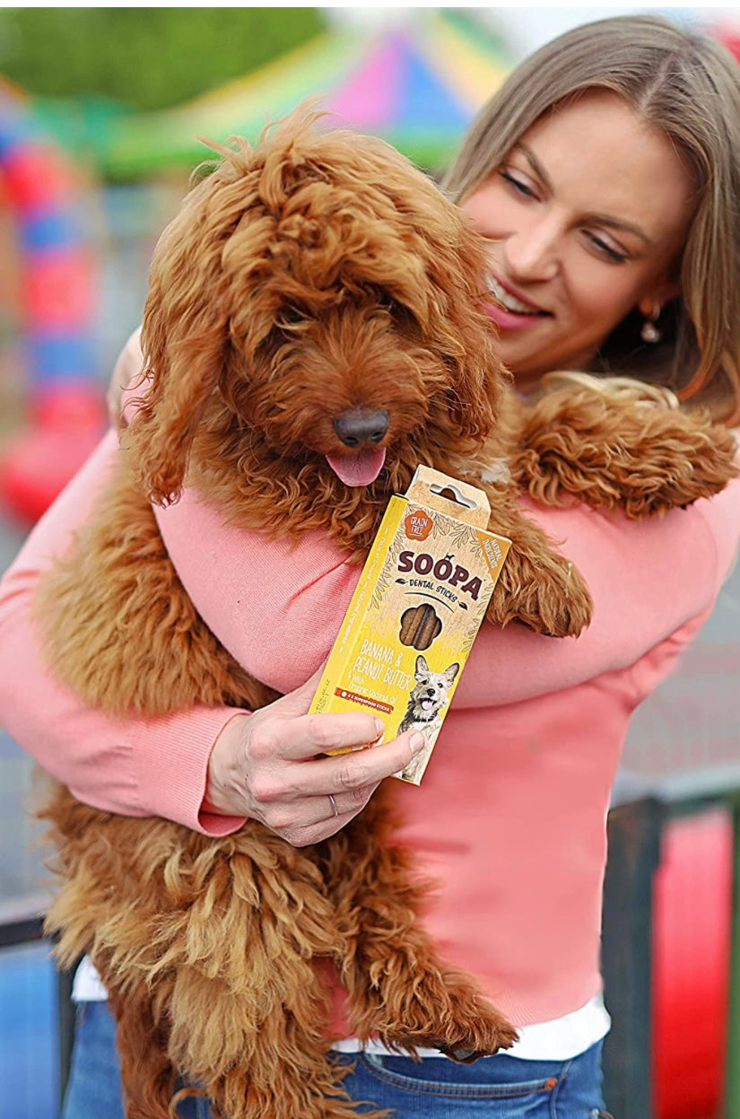 Dental dog treats Grain Free Banana and Peanut Butter