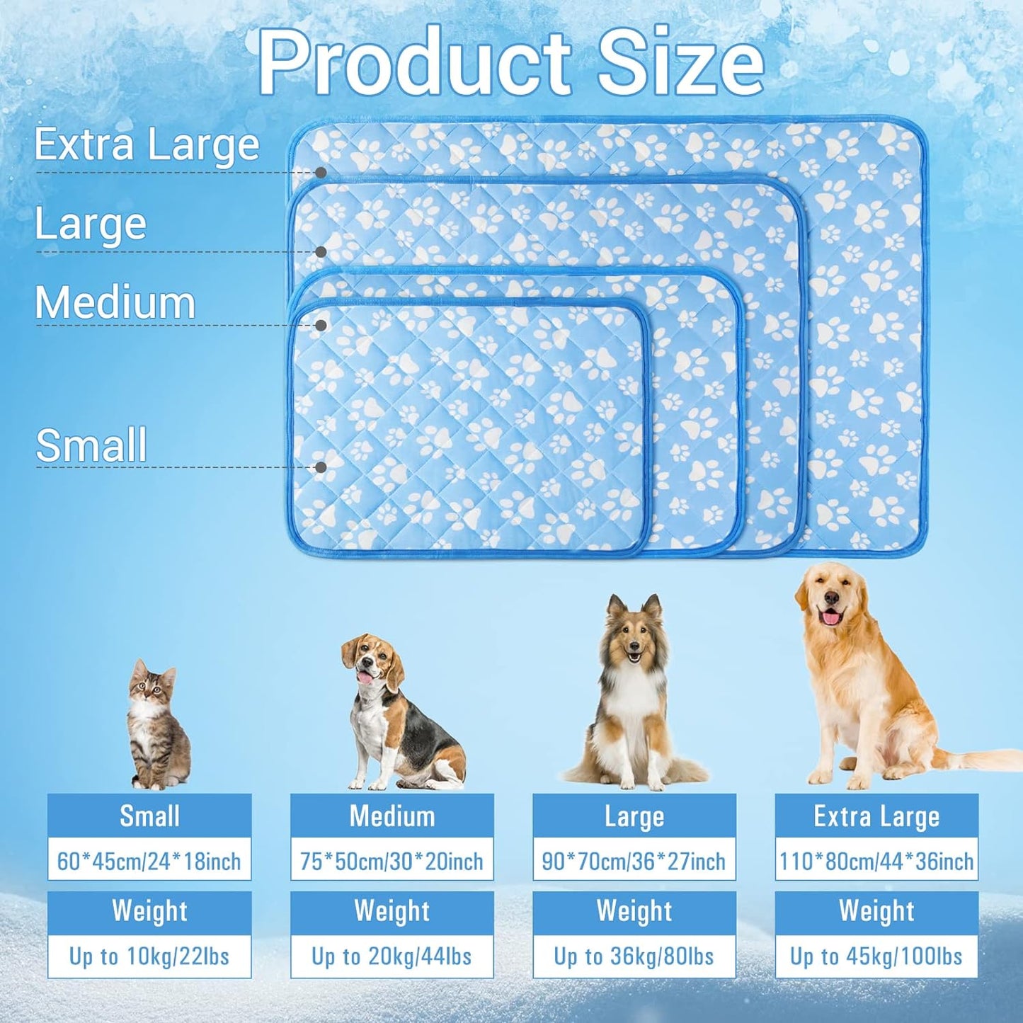 Chill Cooling Mat Pad for Dog Large 70x90CM