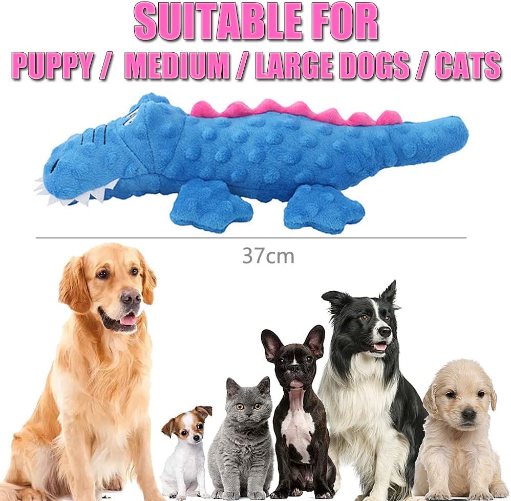 Crocodile Plush soft Dog Toys for Large Dogs, Squeaky Dog Toy