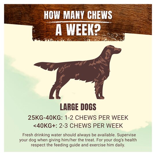 Large dog chew venison