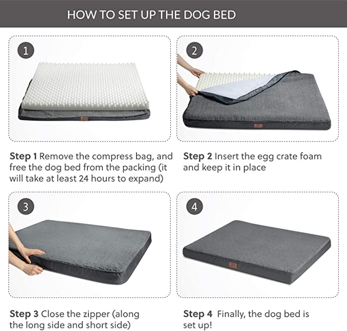 Large Orthopedic Dog Bed Washable