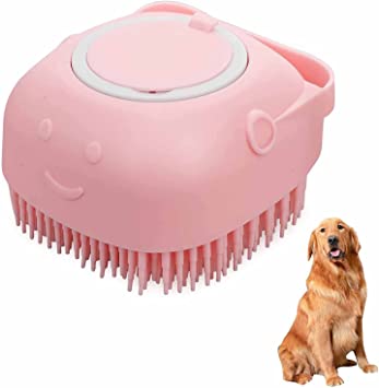 Dog Cat Bath Brush Shampoo Dispenser