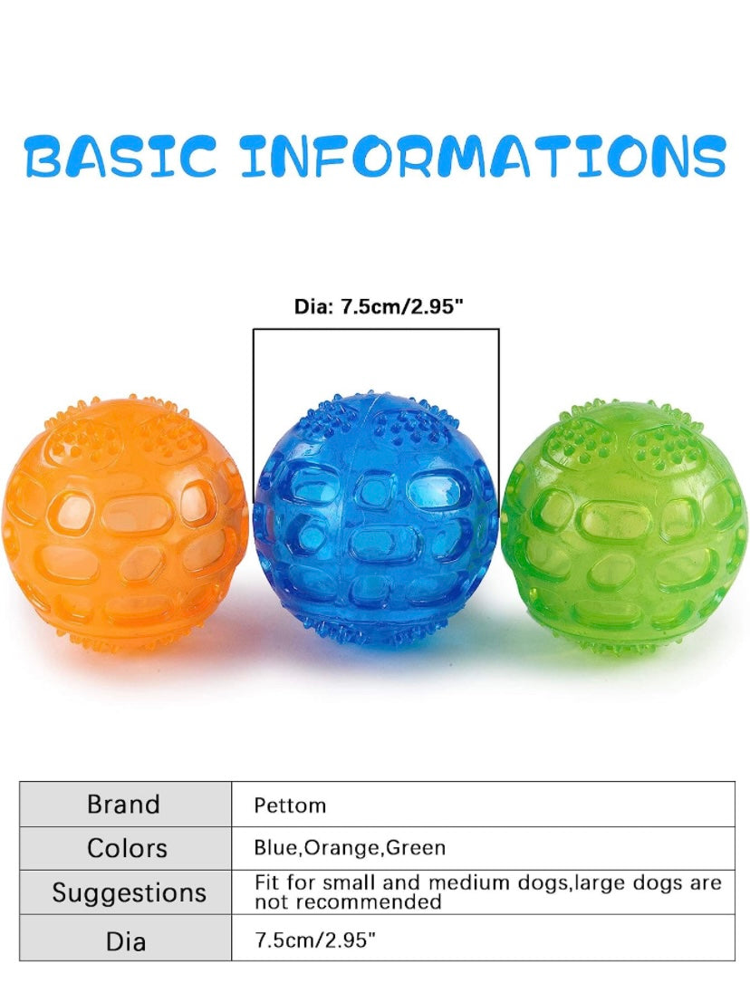 Dog Balls Squeaky Toy Durable and Waterproof