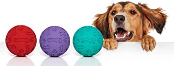 Rubber Dog Balls for Small and Medium Dogs Pack of 3